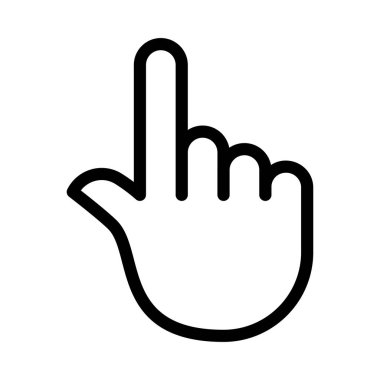 dokunmatik vektör ince çizgi simgesi 