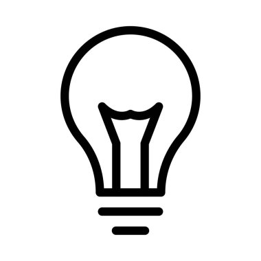 ampul vektörü ince çizgi simgesi 