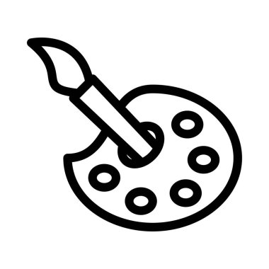 fırça vektörü ince çizgi simgesi 