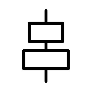 hizalama vektörü ince çizgi simgesi 