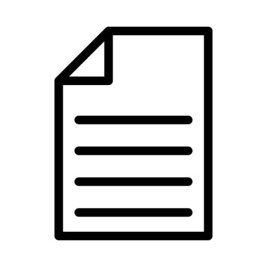 belge vektörü ince çizgi simgesi    