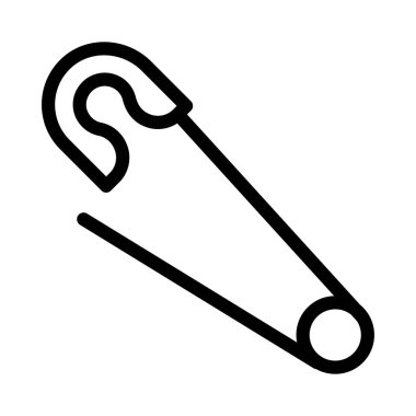 İğne vektörü ince çizgi simgesi  