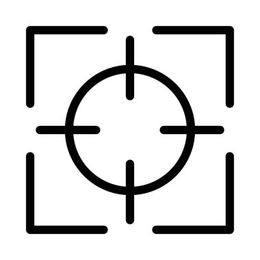 odaklanmak vektör ince çizgi simgesi 