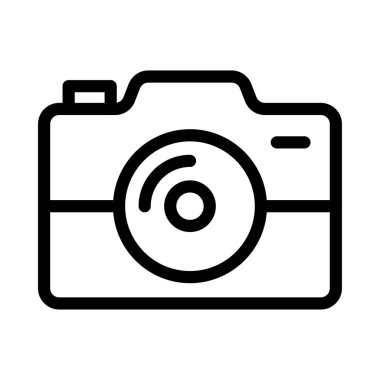 kamera vektörü ince çizgi simgesi 