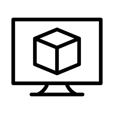 şekil vektörü ince çizgi simgesi 