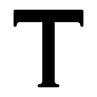 yazı tipi vektörü düz simge