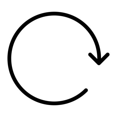 tekrar vektör glyph düz simgesini dene