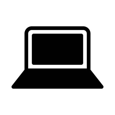 dizüstü bilgisayar vektörü glyph düz simgesi