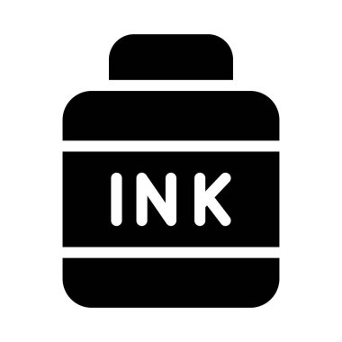 mürekkep kabı vektör düz simgesi