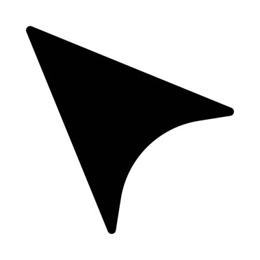 Tıklama vektörü düz simgesi