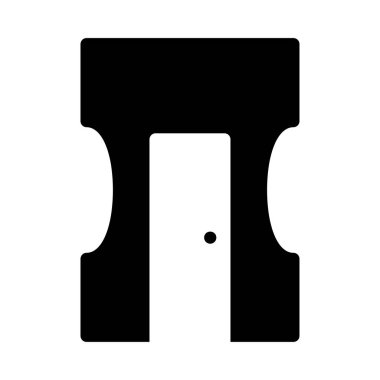 Keskinleştirici vektör sembolü düz simge 