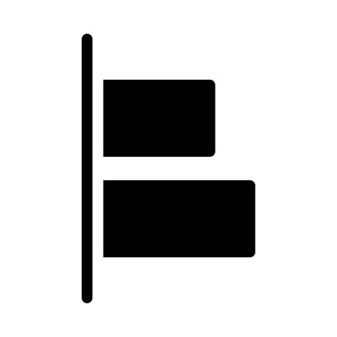 Sol vektör glyph düz simgesi