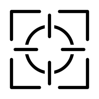 Odaklanma vektörü düz simgesi