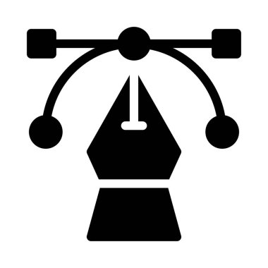 Eğri vektör düz simgesi