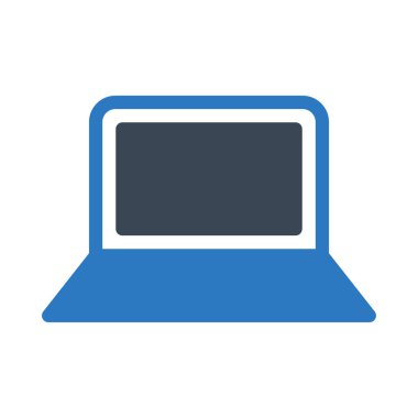 dizüstü bilgisayar vektörü renk simgesi 