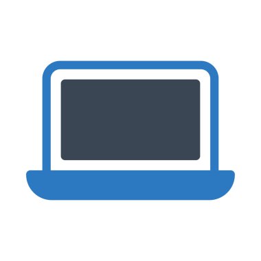 dizüstü bilgisayar vektörü renk simgesi 