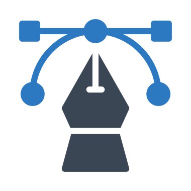 Eğri vektör renk simgesi 