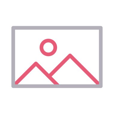 fotoğraf vektörü renk çizgisi simgesi 