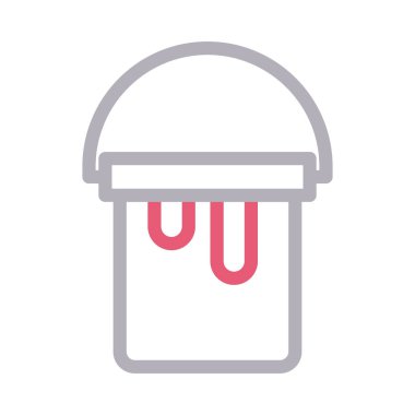 boya backet vektör renk çizgisi simgesi 