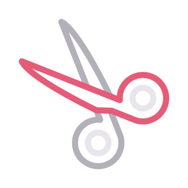 makas vektör renk çizgisi simgesi 