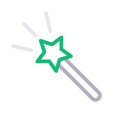 sihirbaz vektör renk çizgisi simgesi 