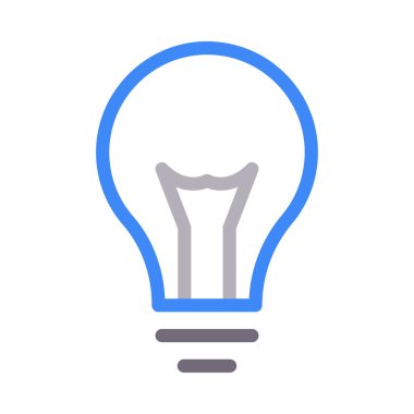 ampul vektör renk çizgisi simgesi 