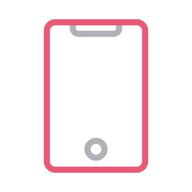 telefon vektör renk çizgisi simgesi