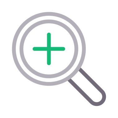 Büyüteç vektör renk çizgisi simgesi