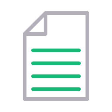 belge vektör renk çizgisi simgesi