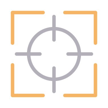 odak vektör renk çizgisi simgesi