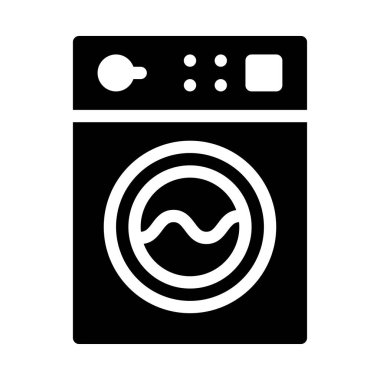 çamaşır makinesi vektör düz simge