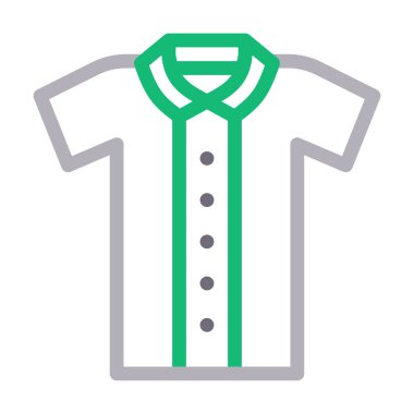 elbise vektör renk çizgisi simgesi