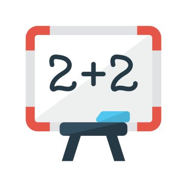 Matematik vektörü renk düz simgesi 