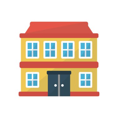 kolej vektörü renk düz simgesi 