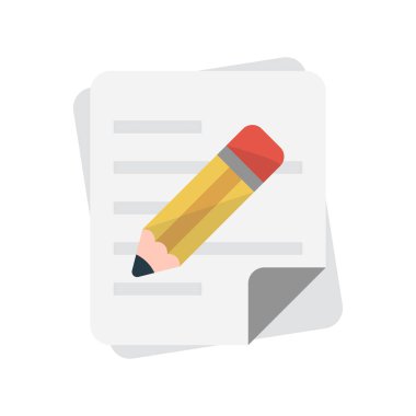 vektör rengi düz simge yaz 