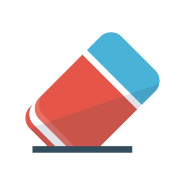 kauçuk vektör rengi düz simge 