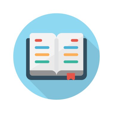 vektör renk düz simgesini aç 