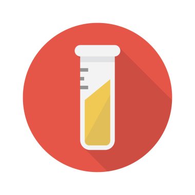 Tüpün vektör rengi düz simge 