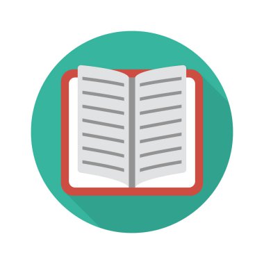 eğitim vektörü renk düz simgesi 