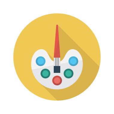 vektör rengi düz simge çiziyor 