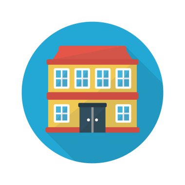 kolej vektörü renk düz simgesi 