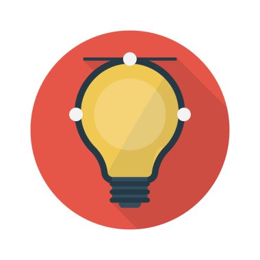 ampul vektör renk düz simgesi 