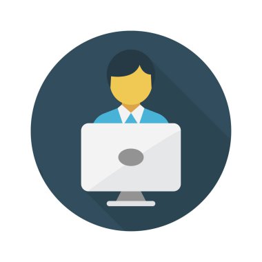 vektör rengi düz simgesi çalışıyor 