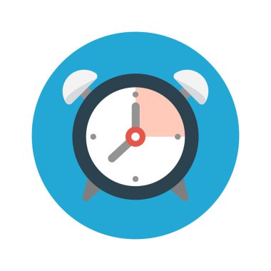 Hatırlatma vektörü renk düz simgesi 