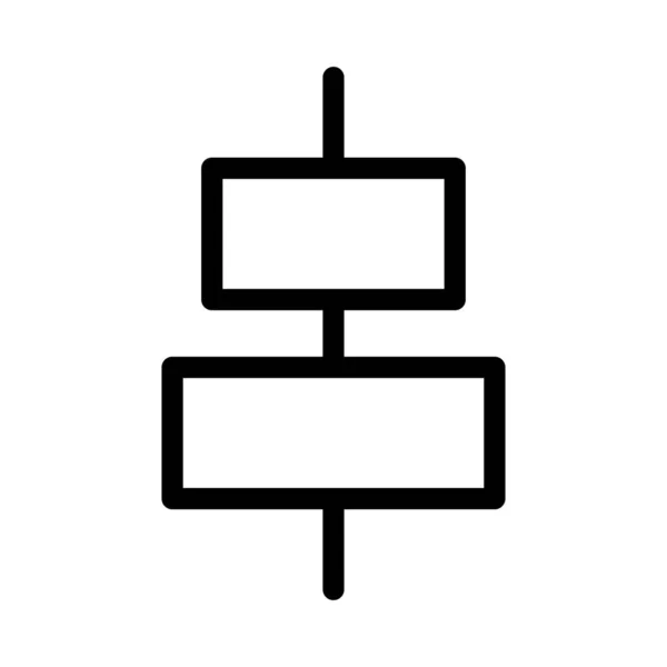 Иконка Тонкой Линии Вектора Выравнивания — стоковый вектор