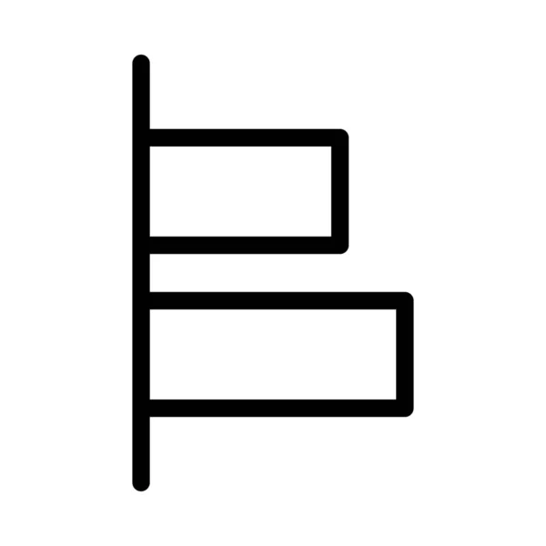 Linker Vektor Thin Line Symbol — Stockvektor