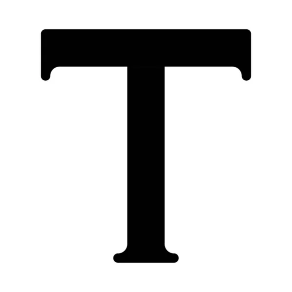 Schriftvektorglyphen Flaches Symbol — Stockvektor