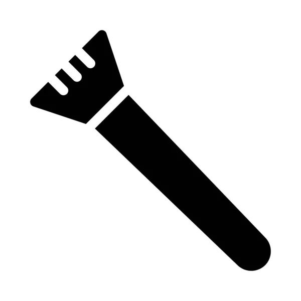 Farbpinsel Vektor Glyphen Flaches Symbol — Stockvektor