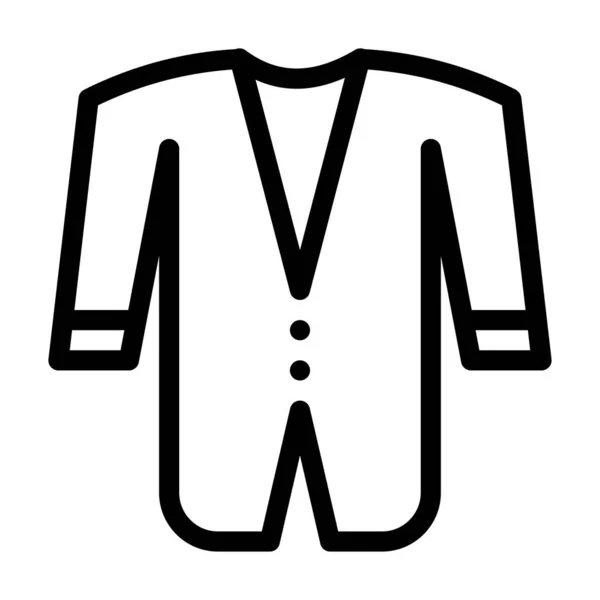 Skjorta Vektor Tunn Linje Ikon — Stock vektor