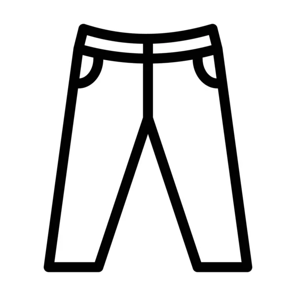 Icona Della Linea Sottile Del Vettore Dei Pantaloni — Vettoriale Stock